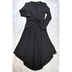 Ralph‎ Lauren Surplice Long Sleeve Twist Front V-Neck Dress, Sz 2-EUC